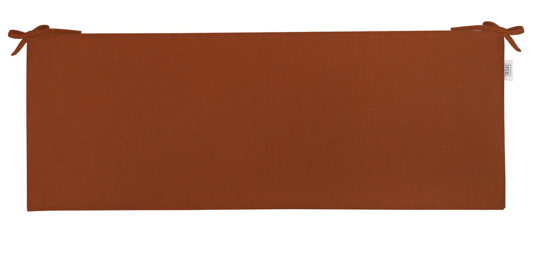 Foam Bench Cushion with Ties | Sunbrella Performance Fabric | Sunbrella Canvas Rust - RSH Decor