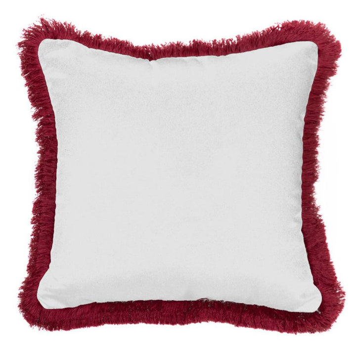 Garnet & Black Carolina Fringe Pillow | Sunbrella Performance Fabric | Garnet & Black Collection - RSH Decor