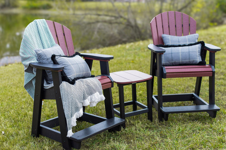 Garnet & Black Fanback Counter Arm Chair - RSH Decor