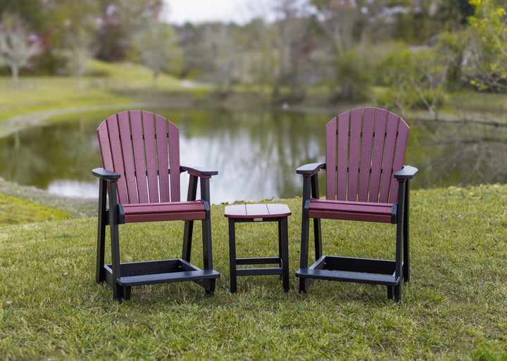 Garnet & Black Fanback Counter Arm Chair - RSH Decor