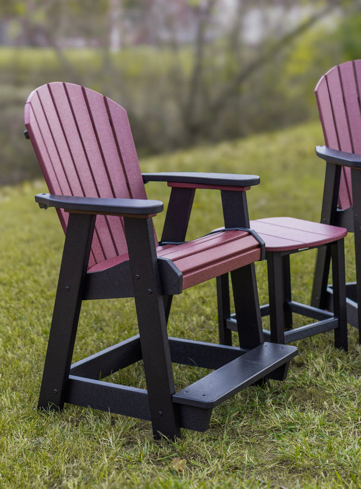 Garnet & Black Fanback Counter Arm Chair - RSH Decor