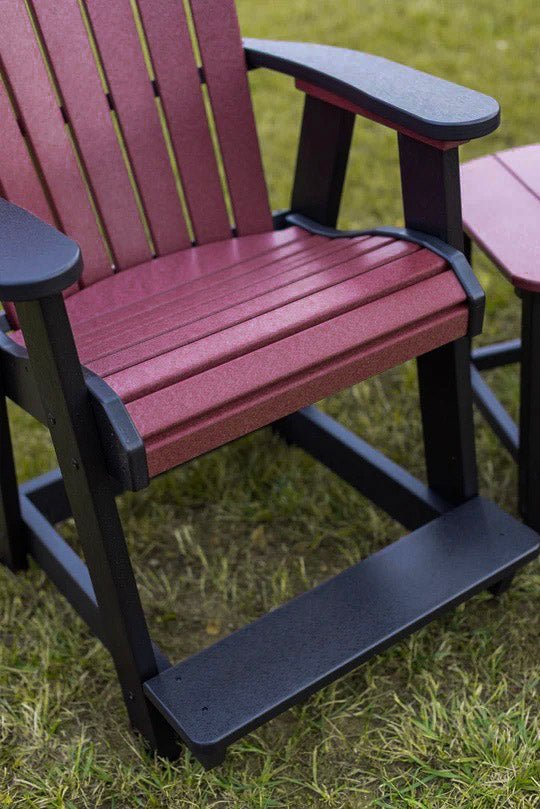 Garnet & Black Fanback Counter Arm Chair - RSH Decor