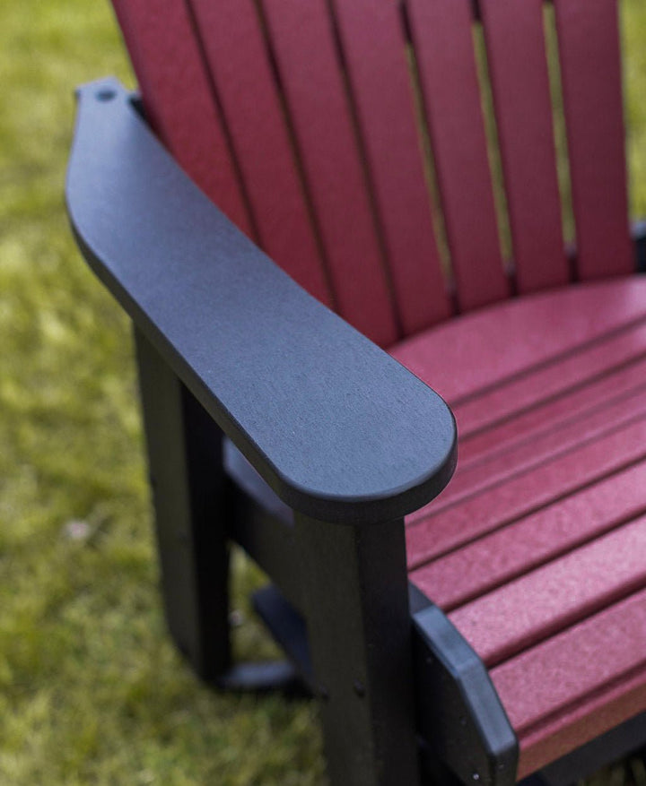 Garnet & Black Fanback Swivel Glider - RSH Decor