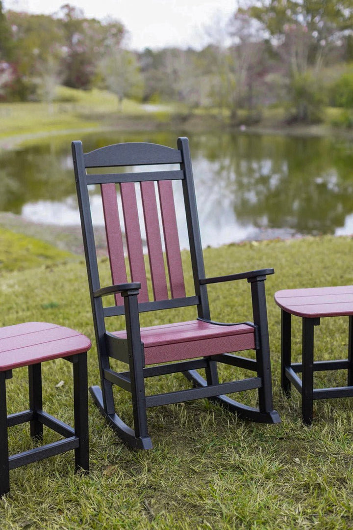 Garnet & Black Porch Rocker - RSH Decor