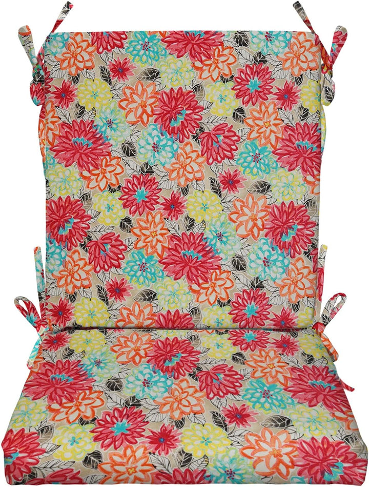 High Back Foam Chair Cushion | 44 x 22 x 3 | Artistic Floral | SUMMER FLASH SALE - RSH Decor