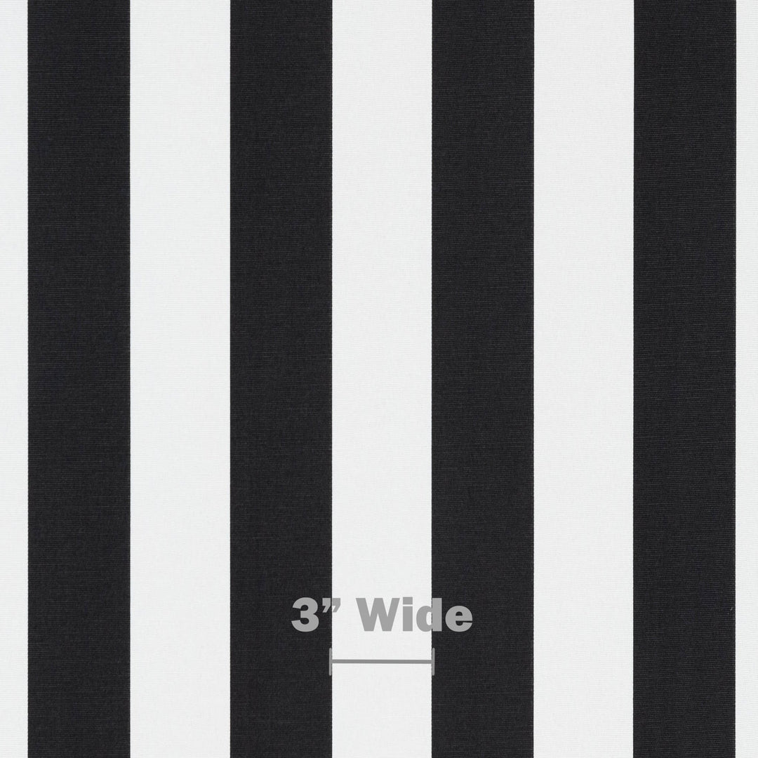 High Back Foam Chair Cushion | 44 x 22 x 3 | Black & White Stripe | SUMMER FLASH SALE - RSH Decor