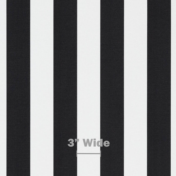 High Back Foam Chair Cushion | 44 x 22 x 3 | Black & White Stripe | SUMMER FLASH SALE - RSH Decor