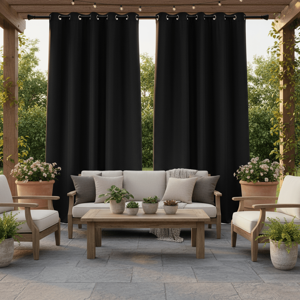 Indoor/Outdoor Curtain Panel | Rod Pocket | Sunbrella Basics - RSH Decor