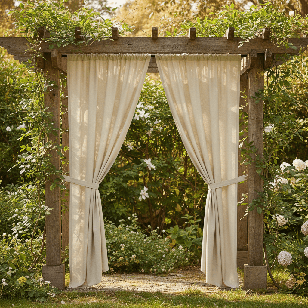 Indoor/Outdoor Curtain Panel | Rod Pocket | Sunbrella Naturals - RSH Decor