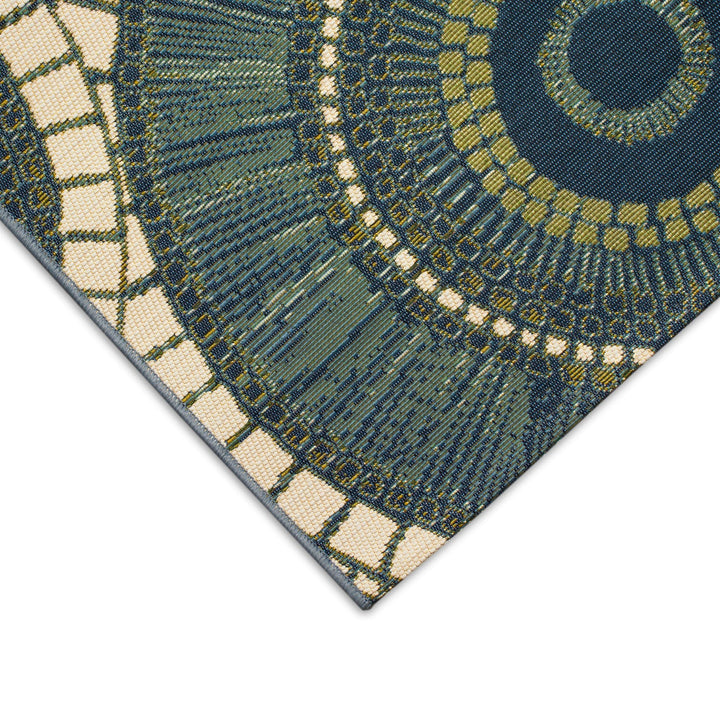 Liora Manne Marina Circles Indoor/Outdoor Rug | Azure - RSH Decor