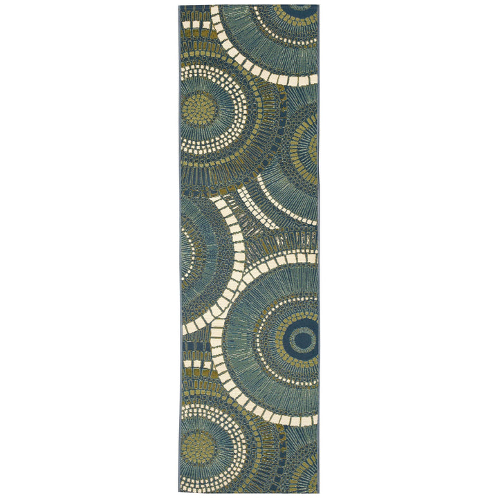 Liora Manne Marina Circles Indoor/Outdoor Rug | Azure - RSH Decor