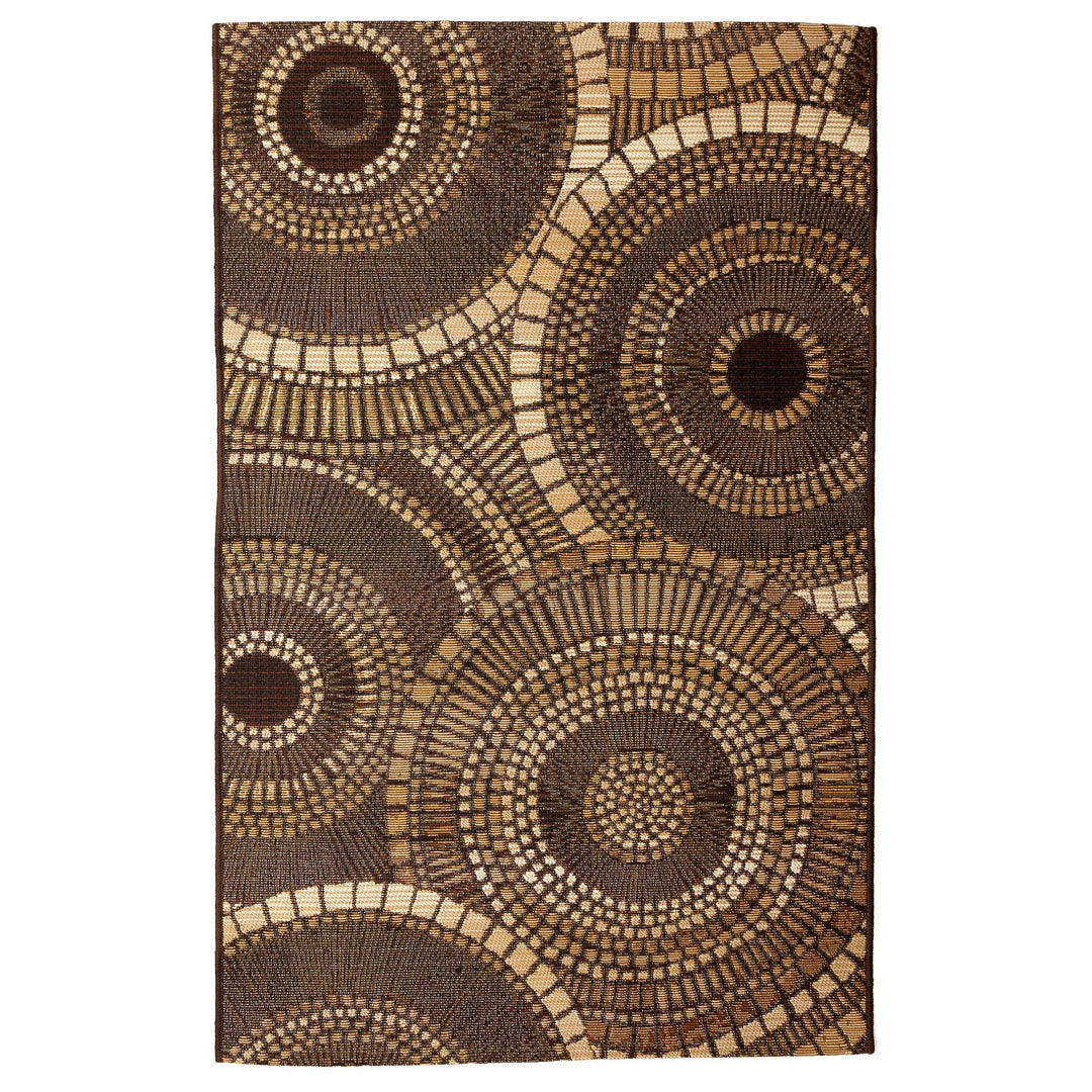 Liora Manne Marina Circles Indoor/Outdoor Rug | Brown - RSH Decor