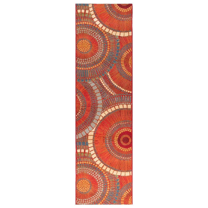 Liora Manne Marina Circles Indoor/Outdoor Rug | Saffron - RSH Decor