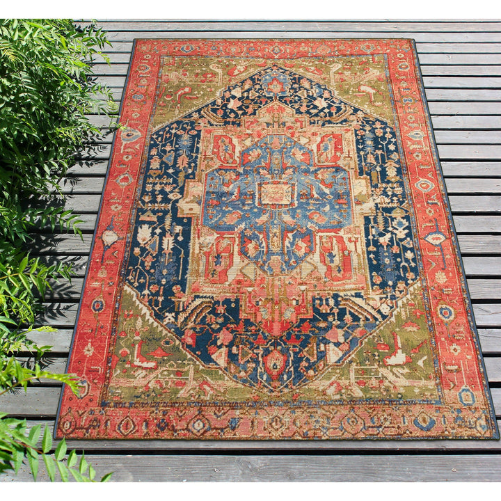 Liora Manne Marina Heriz Indoor/Outdoor Rug | Red - RSH Decor