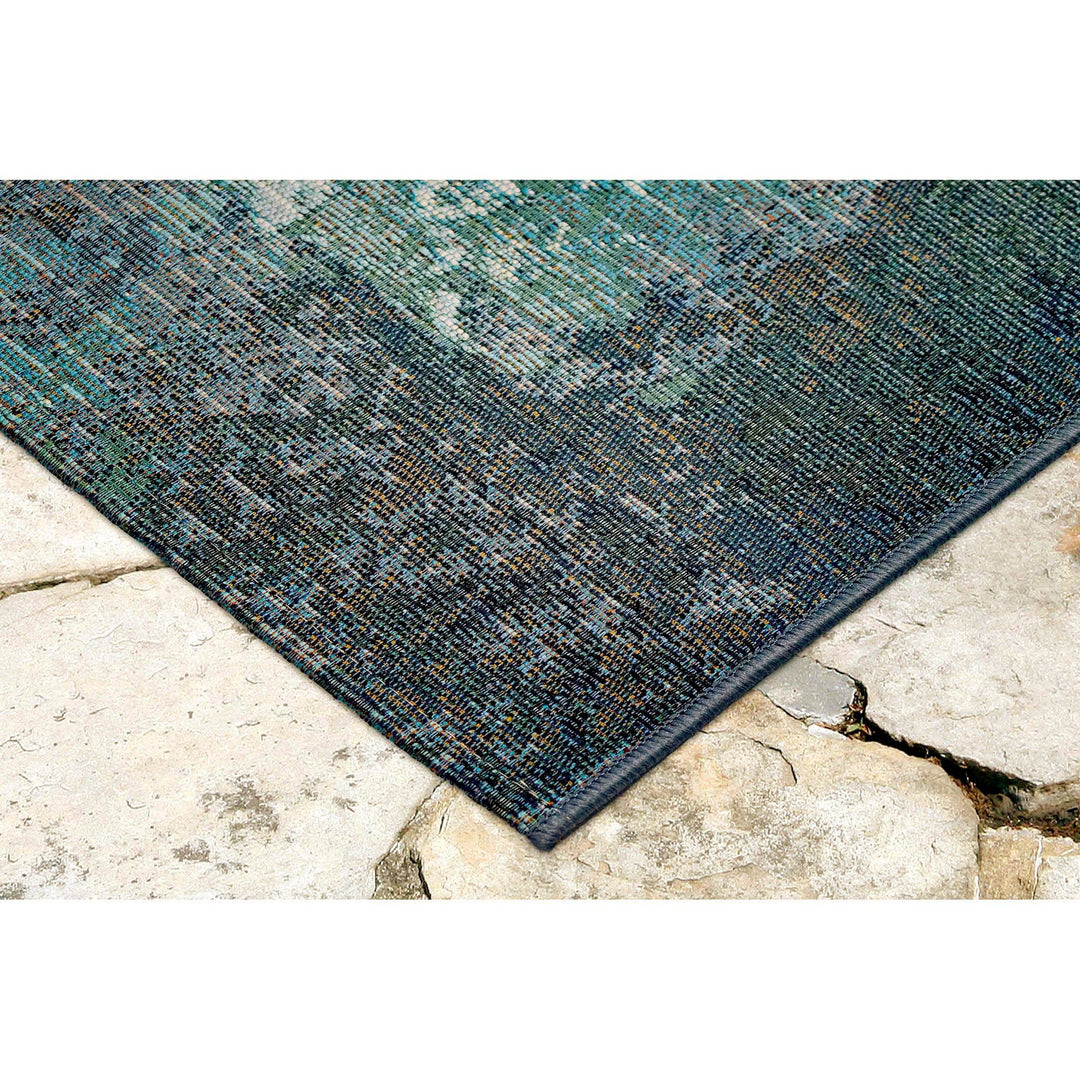 Liora Manne Marina Kermin Indoor/Outdoor Rug | Blue - RSH Decor