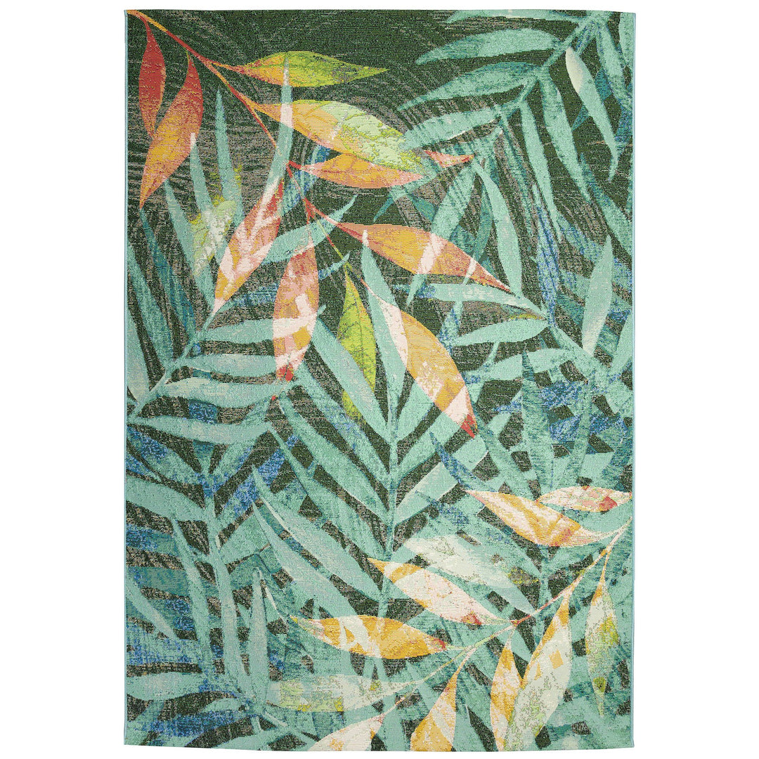 Liora Manne Marina Leaves Indoor/Outdoor Rug | Blue - RSH Decor