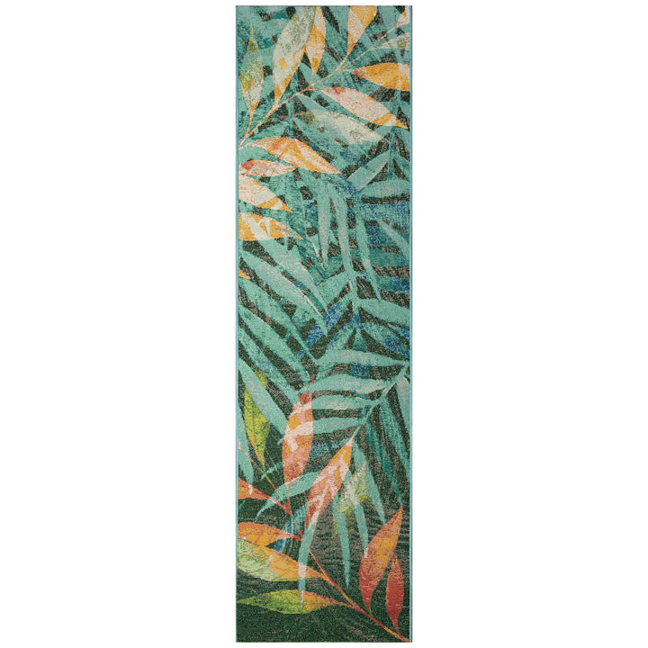 Liora Manne Marina Leaves Indoor/Outdoor Rug | Blue - RSH Decor