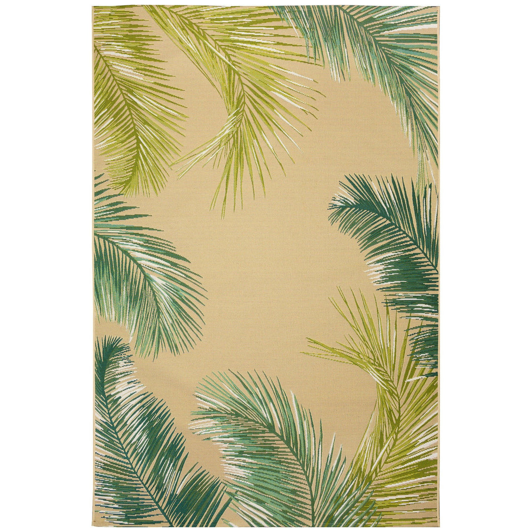 Liora Manne Marina Palm Border Indoor/Outdoor Rug | Sisal - RSH Decor