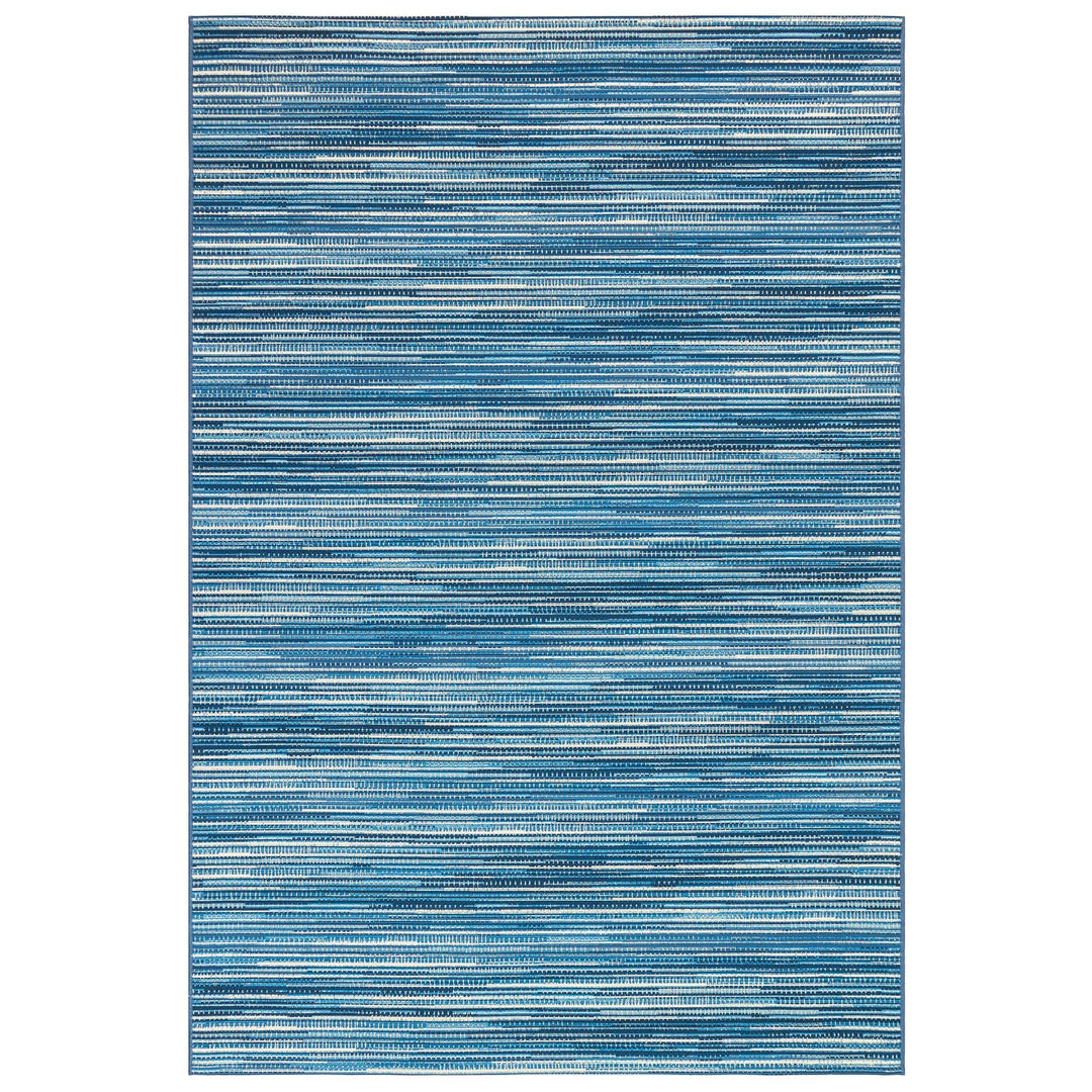 Liora Manne Marina Stripes Indoor/Outdoor Rug | China Blue - RSH Decor