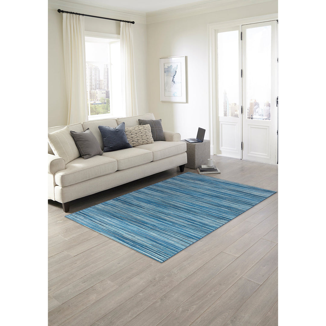 Liora Manne Marina Stripes Indoor/Outdoor Rug | China Blue - RSH Decor