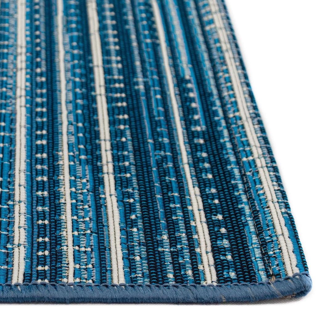 Liora Manne Marina Stripes Indoor/Outdoor Rug | China Blue - RSH Decor