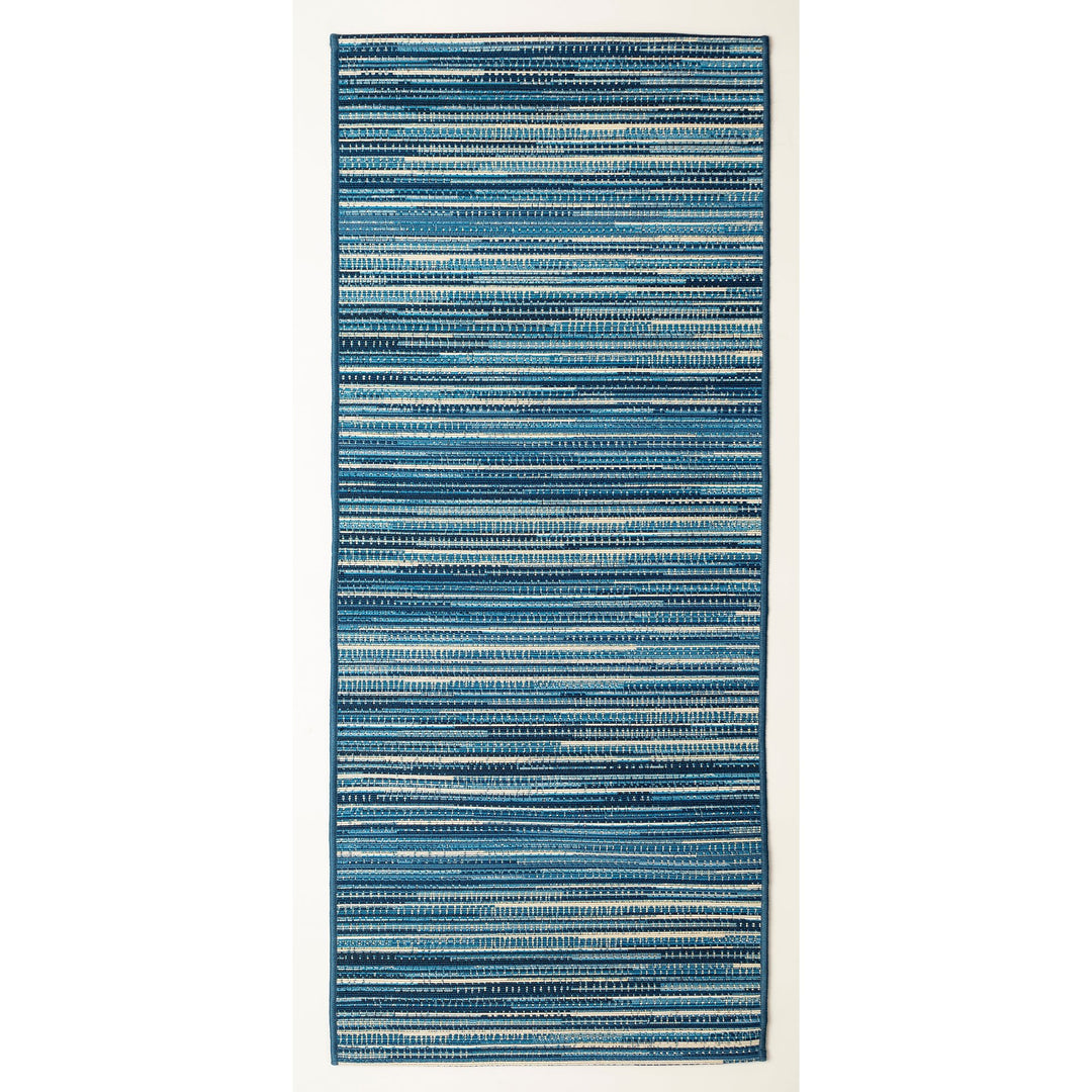 Liora Manne Marina Stripes Indoor/Outdoor Rug | China Blue - RSH Decor