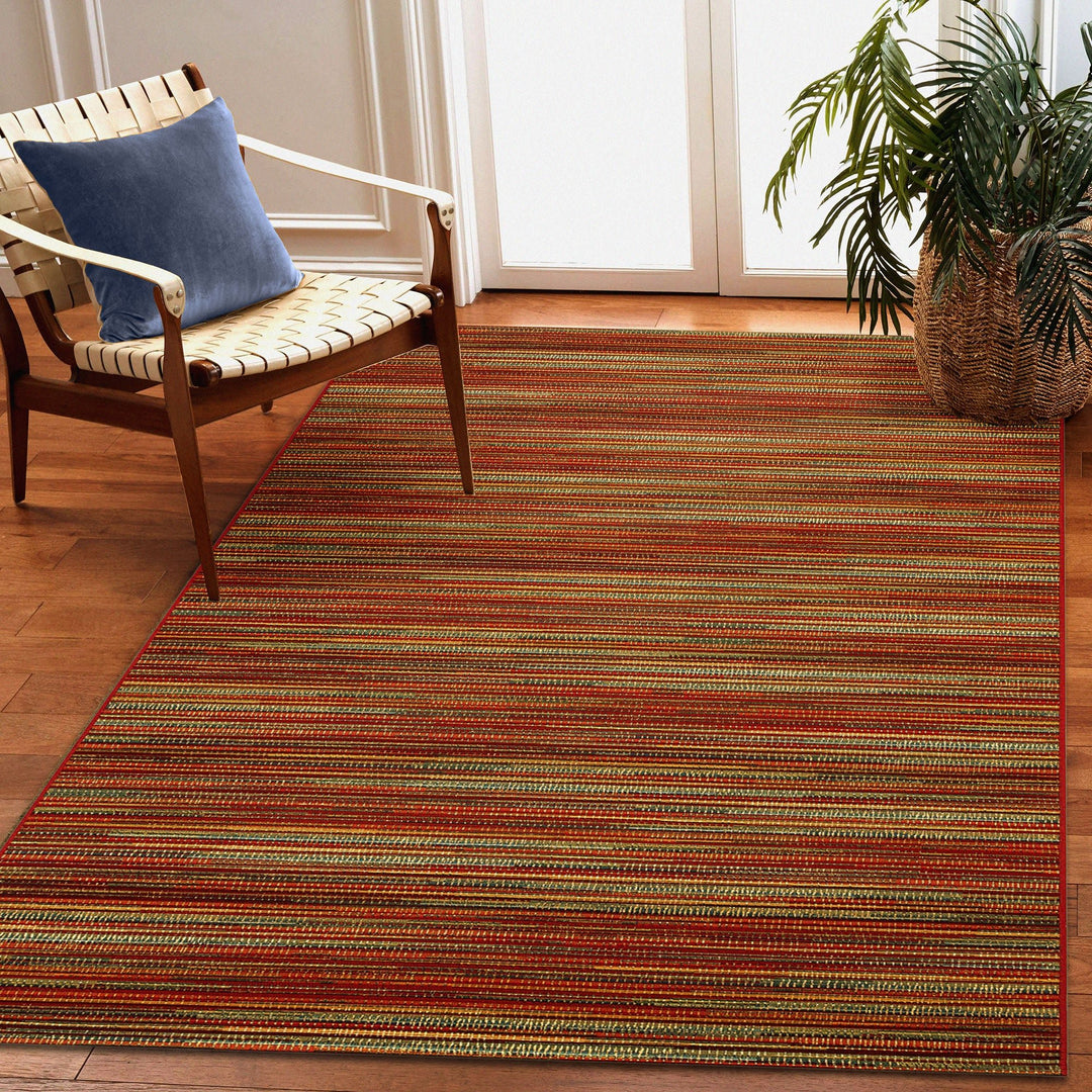 Liora Manne Marina Stripes Indoor/Outdoor Rug | Saffron - RSH Decor