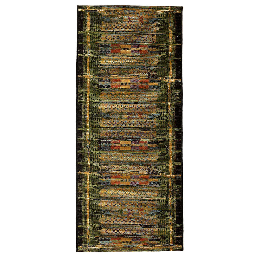 Liora Manne Marina Tribal Stripe Indoor/Outdoor Rug | Green - RSH Decor