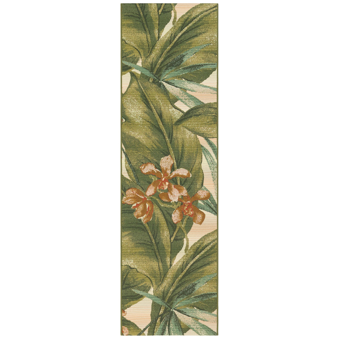 Liora Manne Marina Tropical Leaf Indoor/Outdoor Rug | Cream - RSH Decor