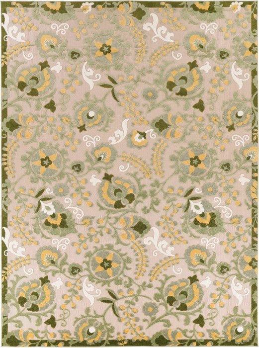 Nourison Rugs Aloha ALH17 Ivory Green Area Rug - RSH Decor