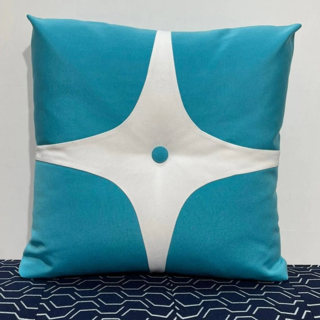 Oblique Studio Sunbrella Astro Pillow in Aruba/White - RSH Decor