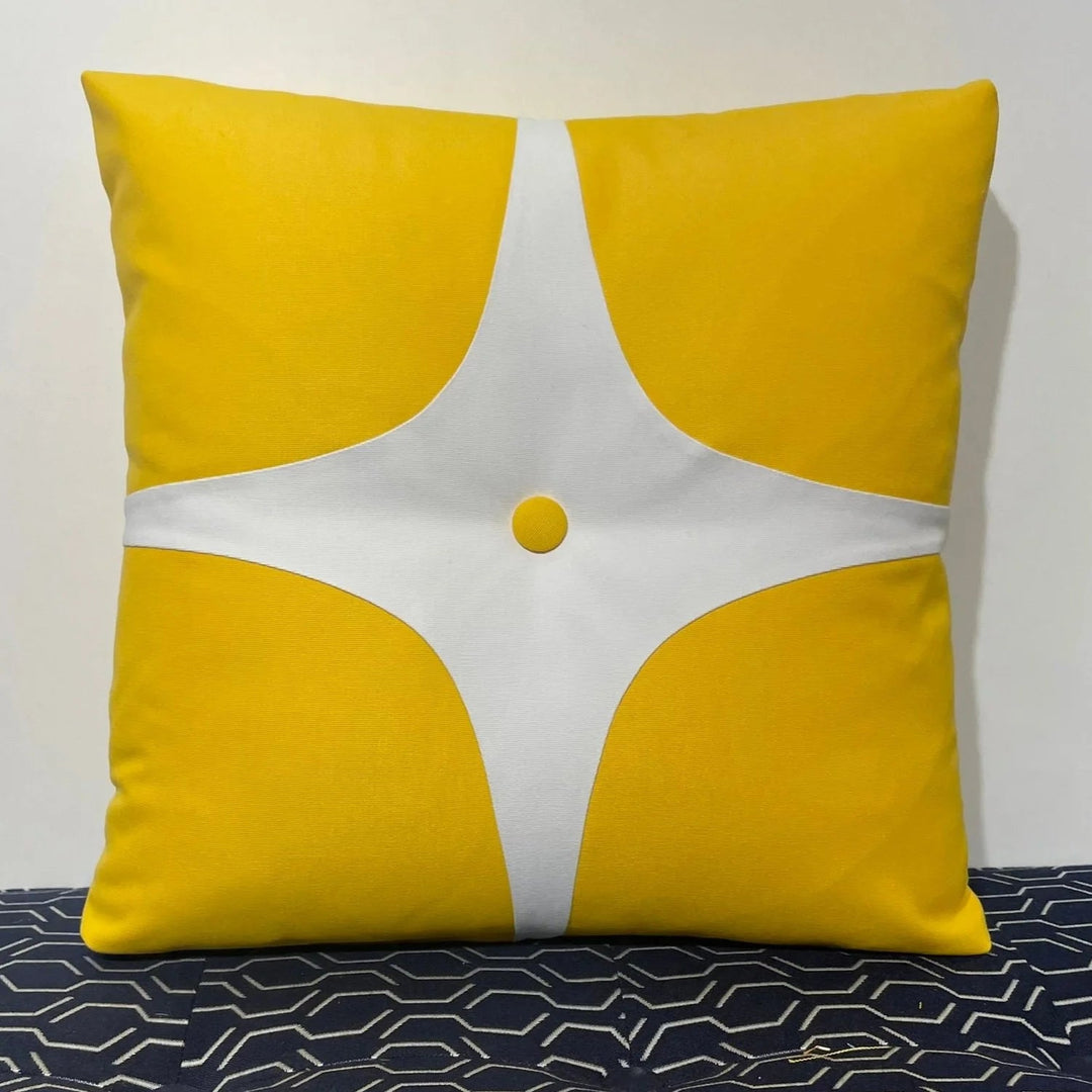 Oblique Studio Sunbrella Astro Pillow in Sunflower/White - RSH Decor