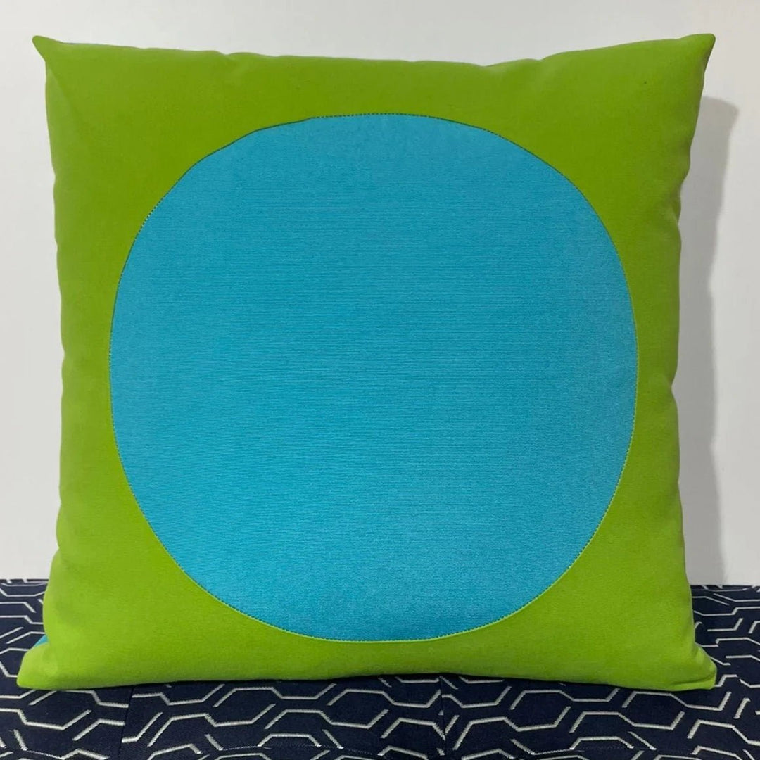 Oblique Studio Sunbrella Dot Pillow in Macaw/Aruba - RSH Decor