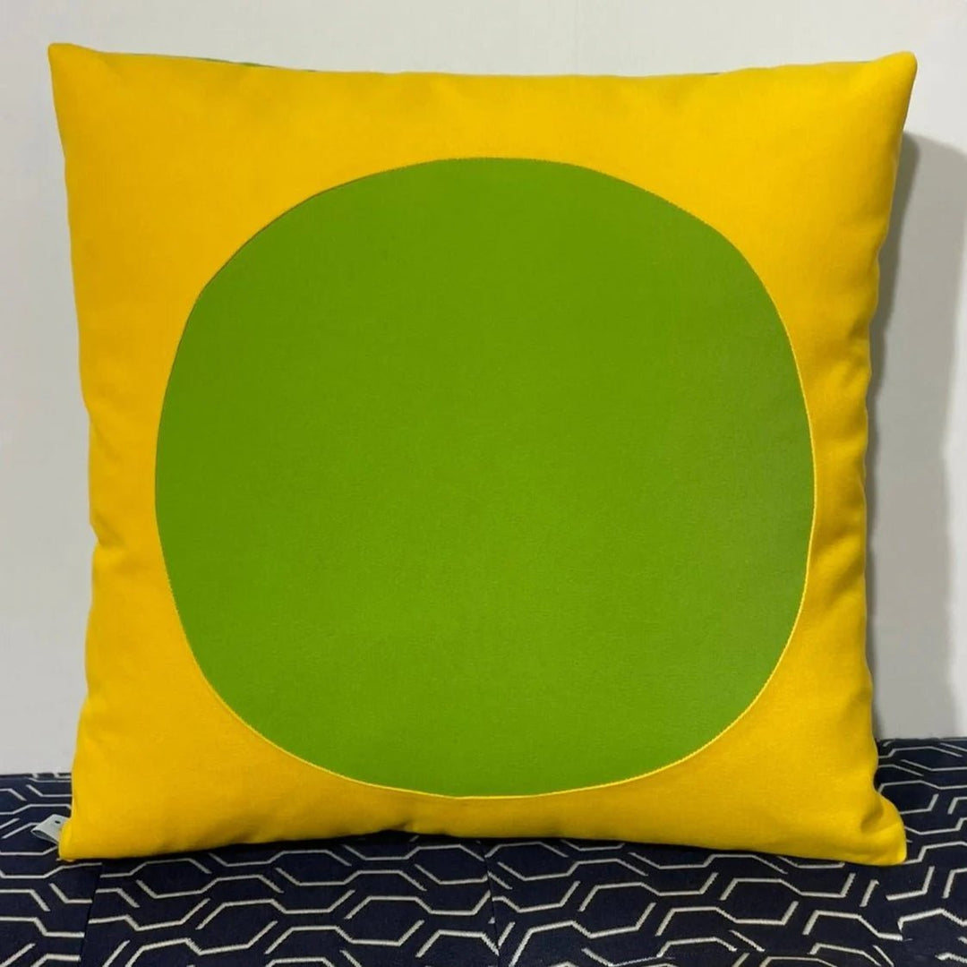 Oblique Studio Sunbrella Dot Pillow in Sunflower/Macaw - RSH Decor