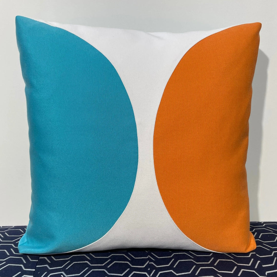 Oblique Studio Sunbrella Eclipse Pillow in Aruba/Tangerine - RSH Decor