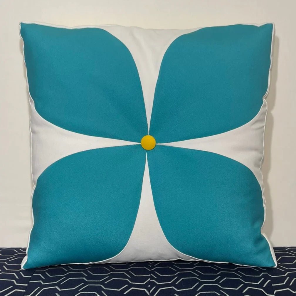 Oblique Studio Sunbrella Flower Pillow in Aruba/Sunflower - RSH Decor