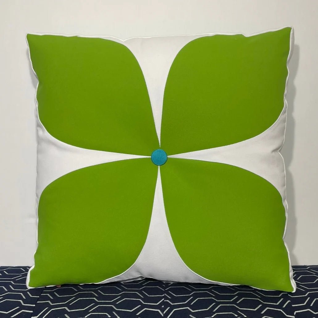 Oblique Studio Sunbrella Flower Pillow in Macaw/Aruba - RSH Decor