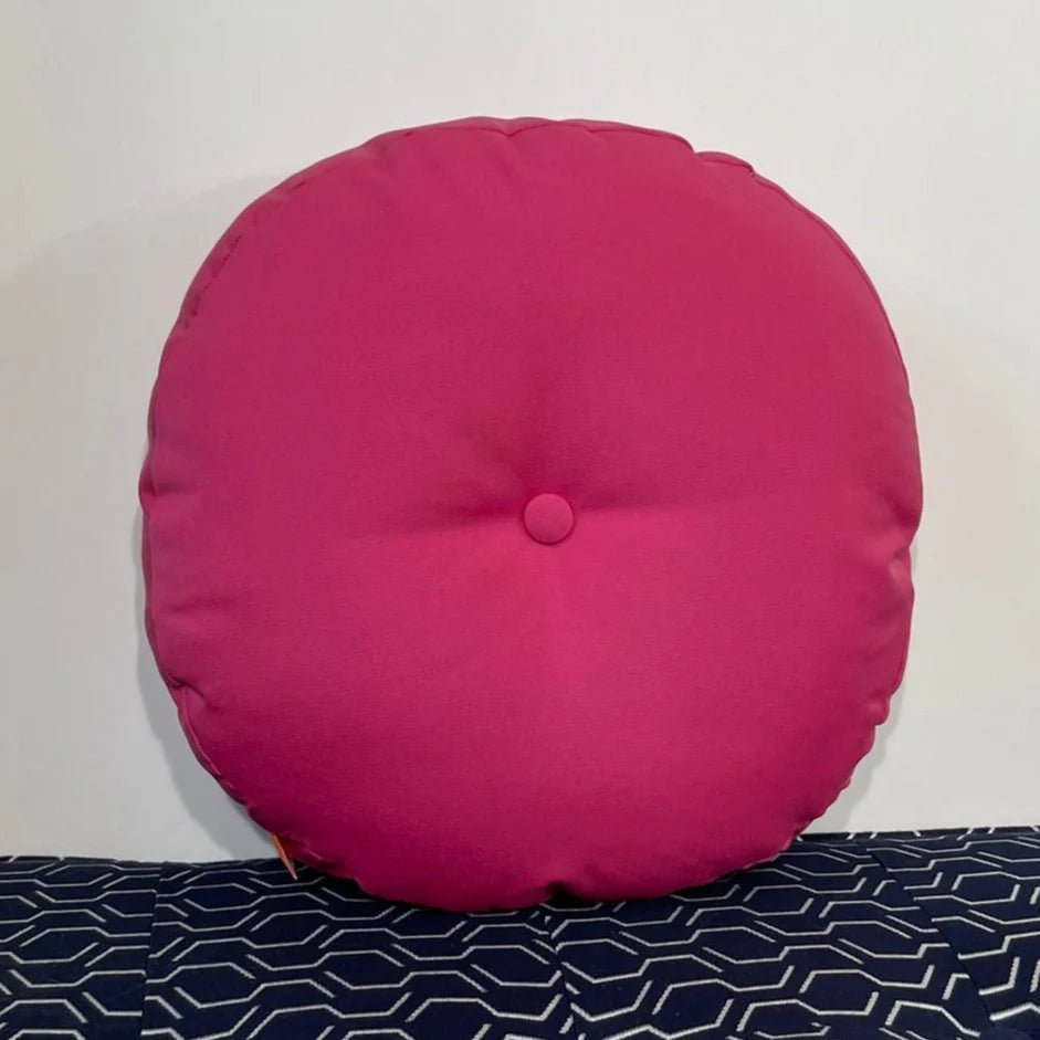Oblique Studio Sunbrella Hero Circle Pillow in Hot Pink - RSH Decor