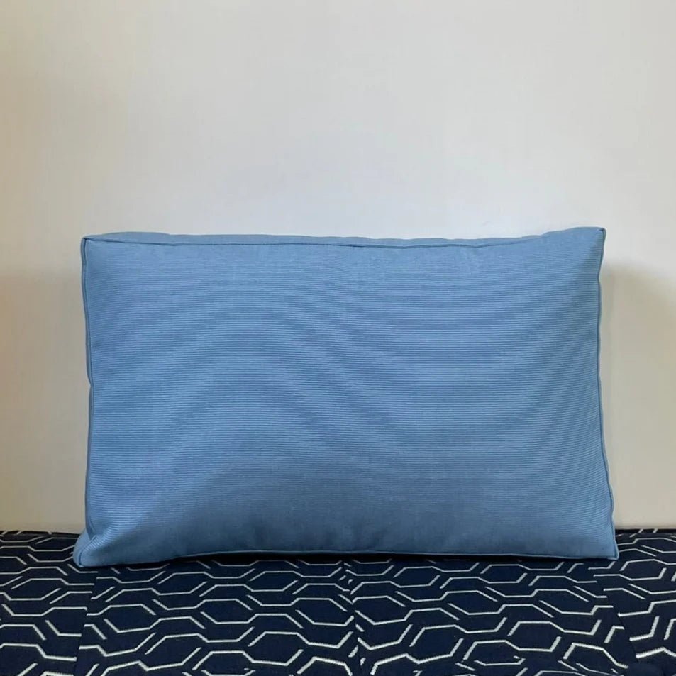 Oblique Studio Sunbrella Hero Solid Lumbar Pillow in Air Blue - RSH Decor