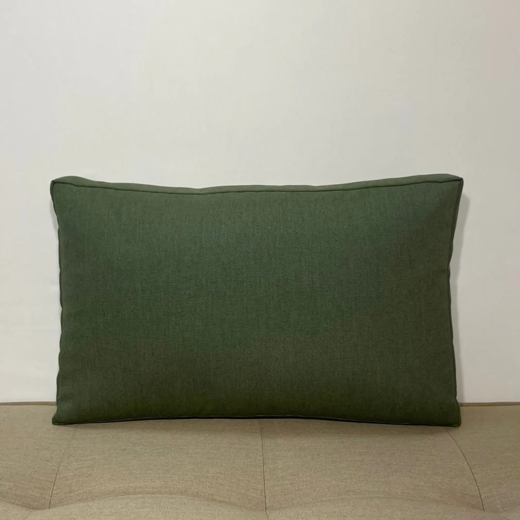 Oblique Studio Sunbrella Hero Solid Lumbar Pillow in Fern - RSH Decor