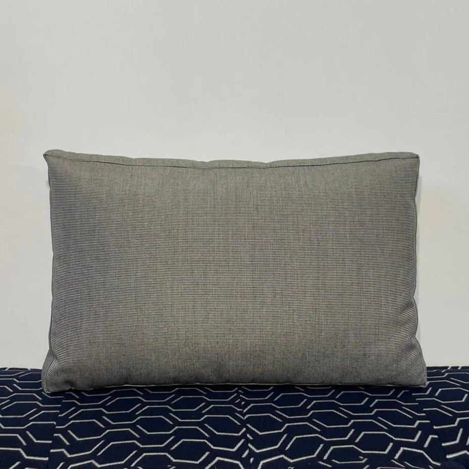 Oblique Studio Sunbrella Hero Solid Lumbar Pillow in Flint - RSH Decor