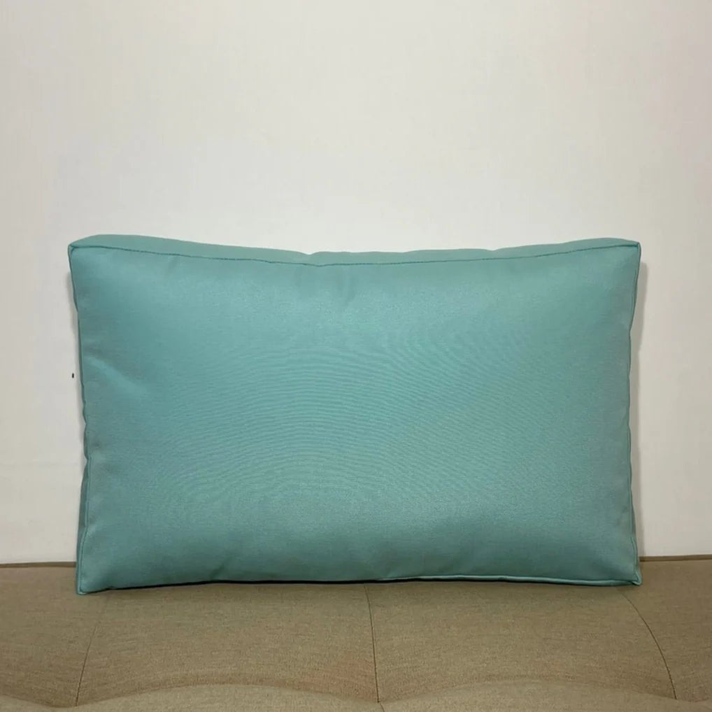 Oblique Studio Sunbrella Hero Solid Lumbar Pillow in Glacier - RSH Decor