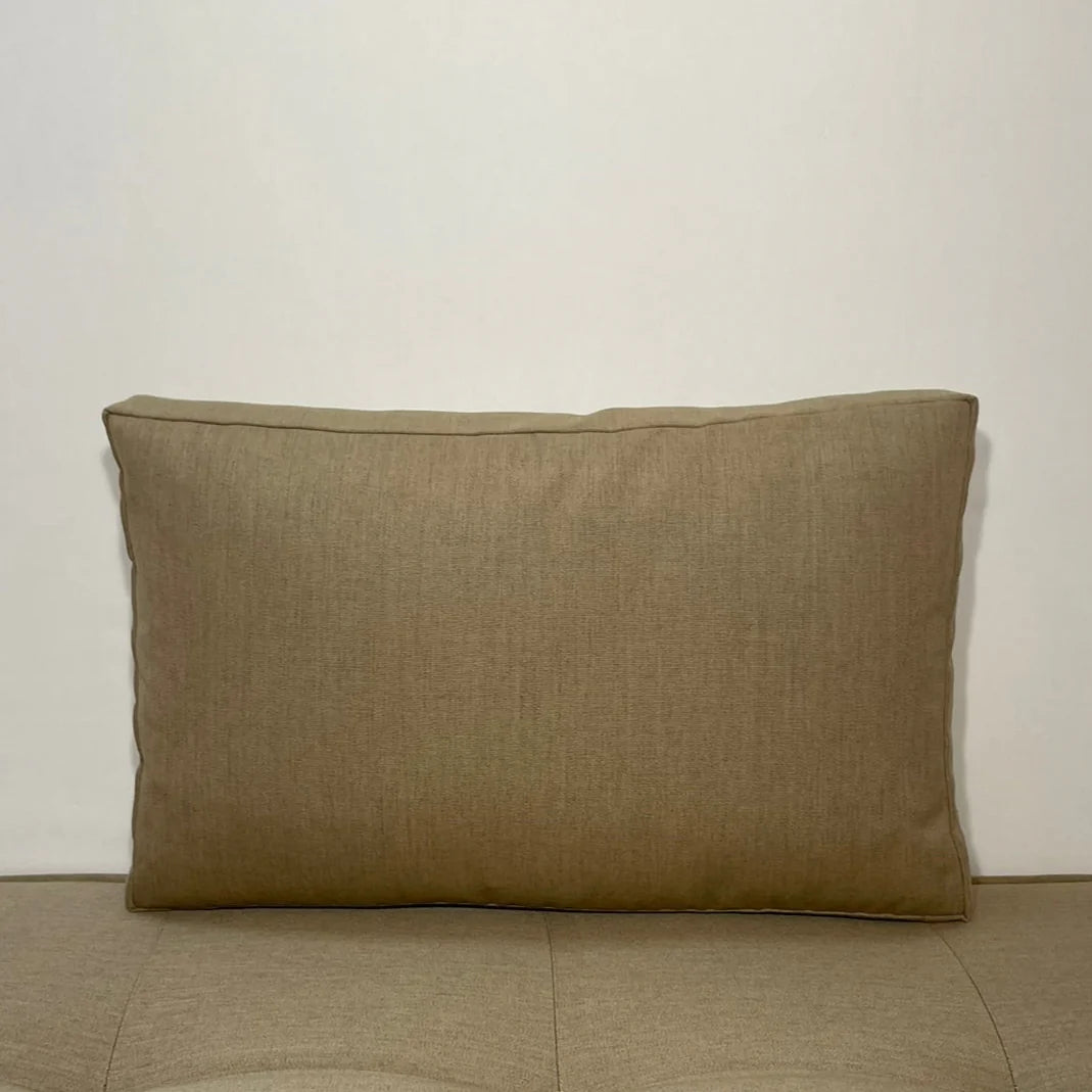 Oblique Studio Sunbrella Hero Solid Lumbar Pillow in Heather Beige - RSH Decor