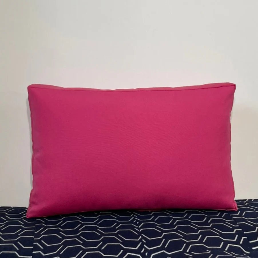 Oblique Studio Sunbrella Hero Solid Lumbar Pillow in Hot Pink - RSH Decor