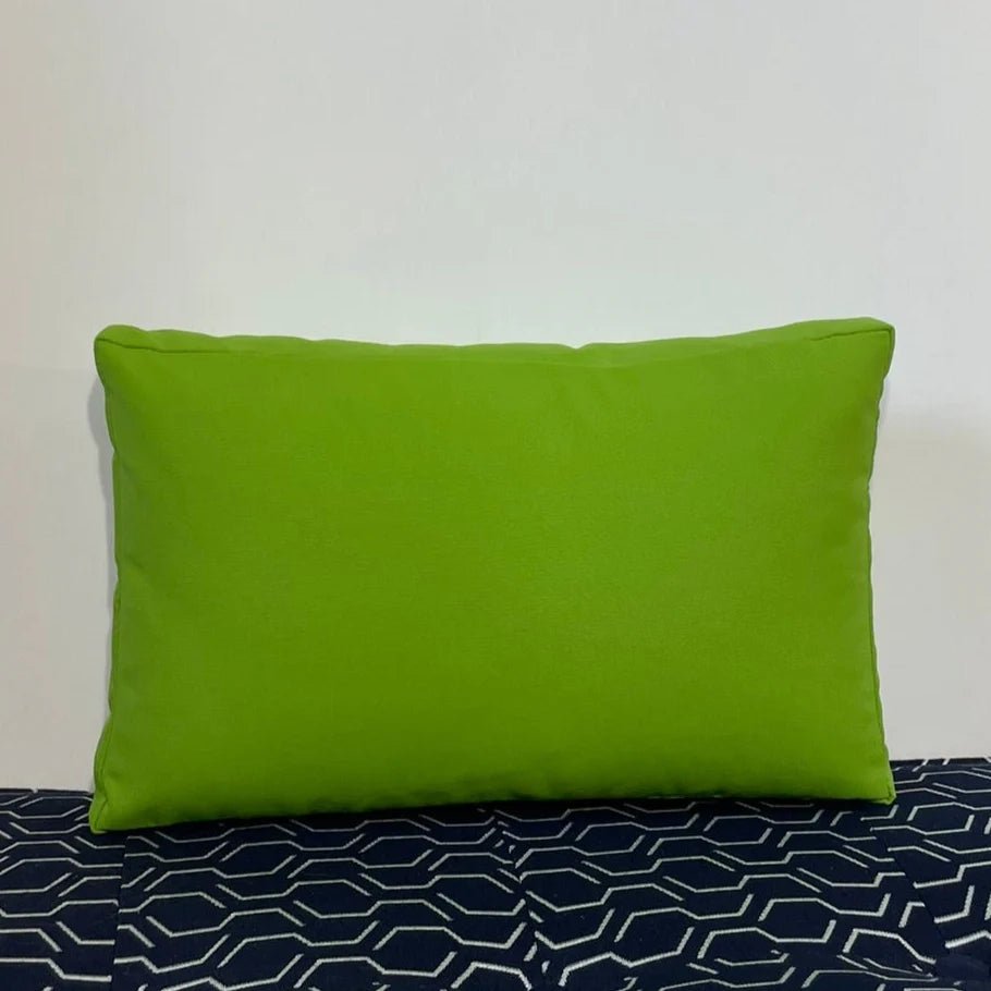 Oblique Studio Sunbrella Hero Solid Lumbar Pillow in Macaw - RSH Decor