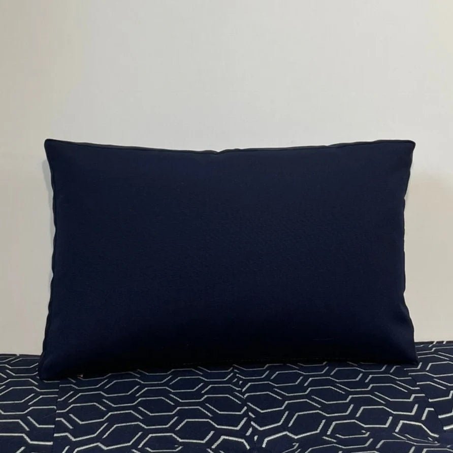 Oblique Studio Sunbrella Hero Solid Lumbar Pillow in Navy - RSH Decor
