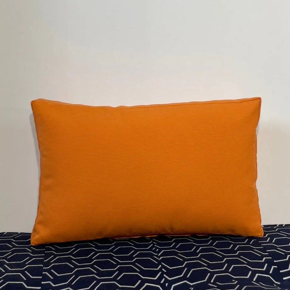 Oblique Studio Sunbrella Hero Solid Lumbar Pillow in Tangerine - RSH Decor