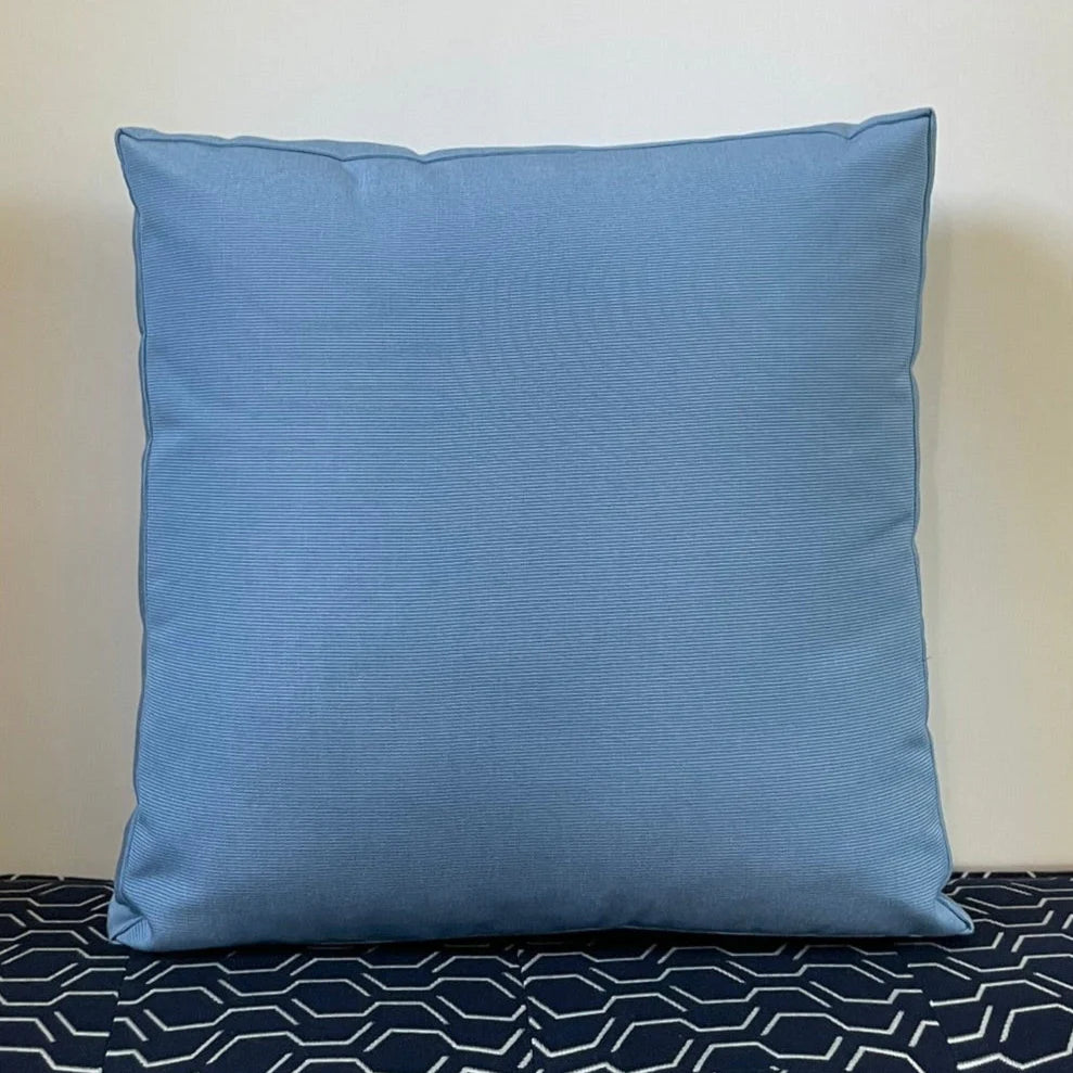 Oblique Studio Sunbrella Hero Solid Square Pillow in Air Blue - RSH Decor