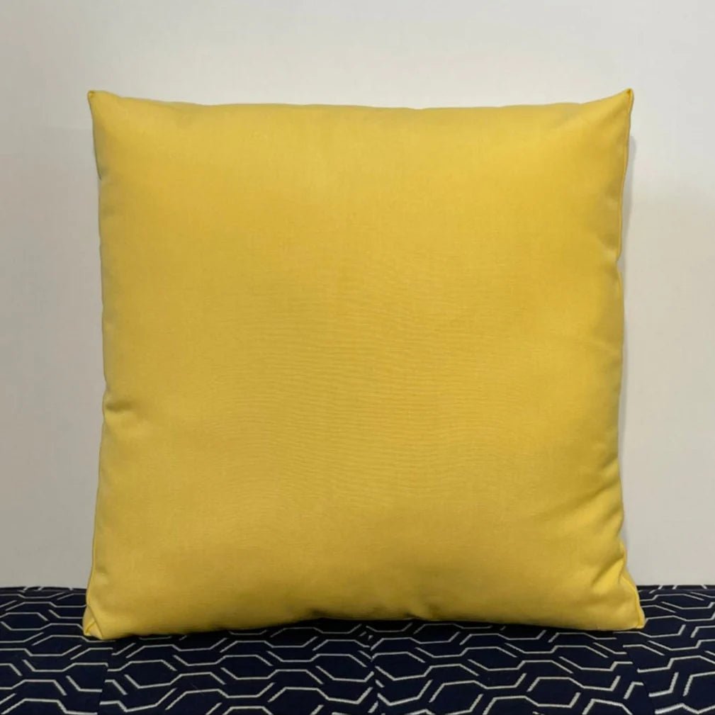 Oblique Studio Sunbrella Hero Solid Square Pillow in Buttercup - RSH Decor