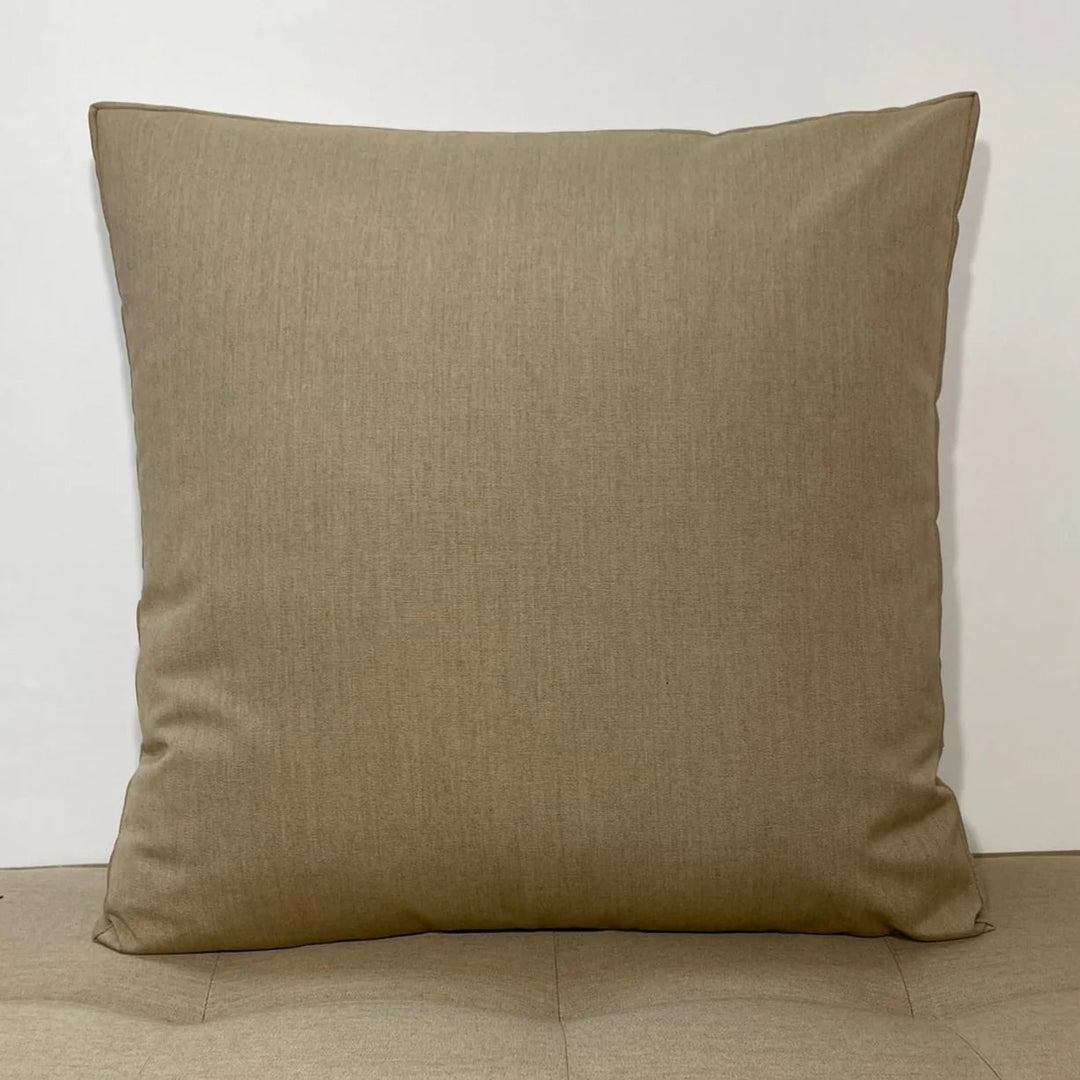 Oblique Studio Sunbrella Hero Solid Square Pillow in Heather Beige - RSH Decor
